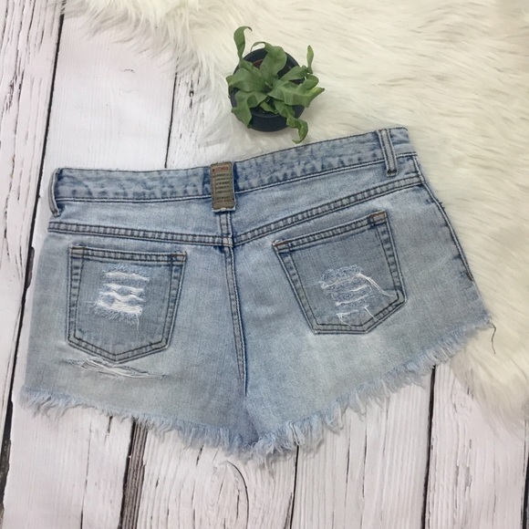 BOGO 1/2 OFF | Destroyed CutOff Denim Shorts EUC - Picture 4 of 6